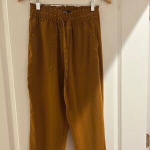 Zara - silky joggers - mustard